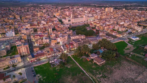 Vista Aérea Cidade Gela Caltanissetta Sicília Itália Europa — Fotografia de Stock