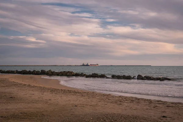 Vista Del Mar Mediterráneo Ciudad Gela Caltanissetta Sicilia Italia Europa —  Fotos de Stock