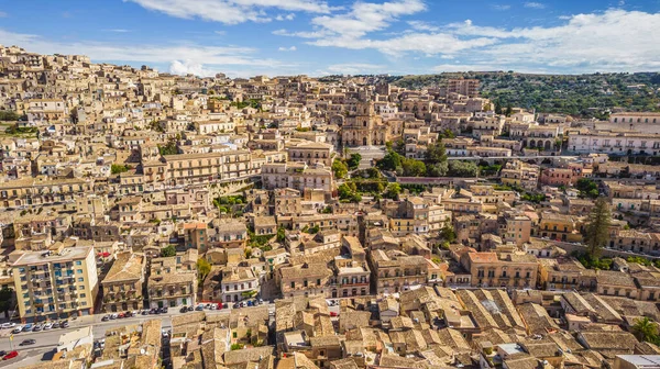 Yukarıdan, Ragusa 'dan, Sicilya' dan, İtalya 'dan, Avrupa' dan, Dünya Mirası Alanından Modica Şehir Merkezi 'nin Güzel Manzarası