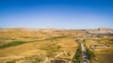 Sicilya 'da Riesi ve Sommatino yakınlarındaki Eski Sülfür Madenleri, Caltanissetta ili, Sicilya, İtalya, Avrupa