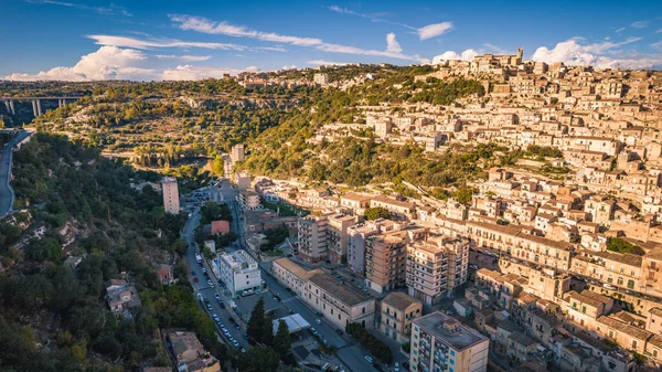 Herrlicher Blick Auf Das Stadtzentrum Von Modica Von Oben Ragusa — Stockfoto