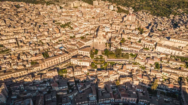 Maravillosa Vista Del Centro Modica Desde Arriba Ragusa Sicilia Italia —  Fotos de Stock