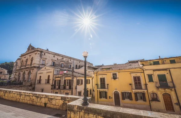 Scicli City Centre Ragusa Sicily Italy Europe World Heritage Site — 图库照片