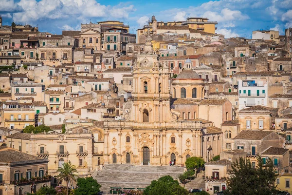 Modica 'daki San Giorgio Katedrali, Ragusa, Sicilya, İtalya, Avrupa, Dünya Mirası Bölgesi