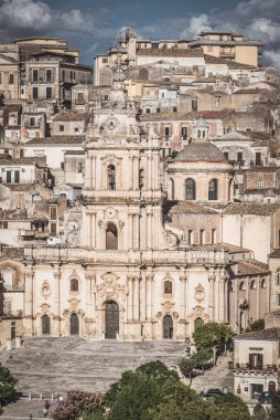 Modica 'daki San Giorgio Katedrali, Ragusa, Sicilya, İtalya, Avrupa, Dünya Mirası Bölgesi
