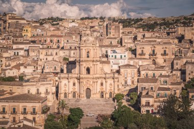 Modica 'daki San Giorgio Katedrali, Ragusa, Sicilya, İtalya, Avrupa, Dünya Mirası Bölgesi