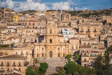 Modica 'daki San Giorgio Katedrali, Ragusa, Sicilya, İtalya, Avrupa, Dünya Mirası Bölgesi