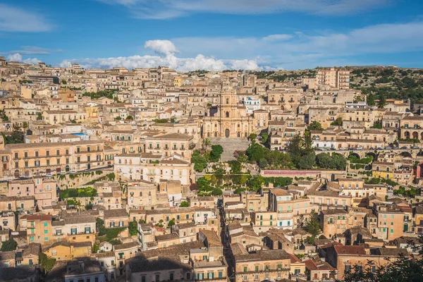 Maravillosa Vista Del Centro Modica Ragusa Sicilia Italia Europa Patrimonio —  Fotos de Stock