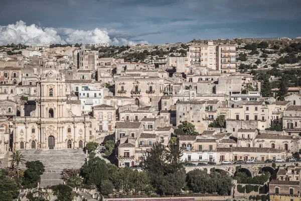 Modica Şehir Merkezi Ragusa Sicilya Talya Avrupa Dünya Mirası Bölgesi — Stok fotoğraf
