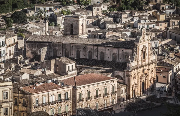 Veduta Della Cattedrale San Pietro Modica Ragusa Sicilia Italia Europa — Foto Stock
