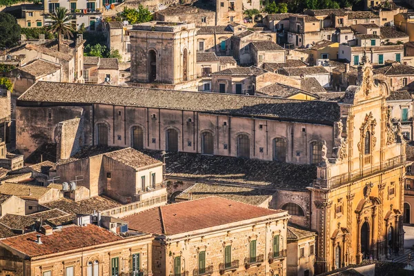 Veduta Della Cattedrale San Pietro Modica Ragusa Sicilia Italia Europa — Foto Stock