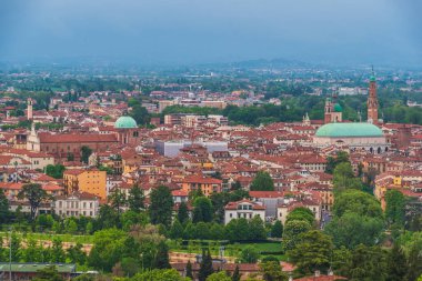 Berico Dağı, Veneto, İtalya, Avrupa, Dünya Mirası Bölgesi 'nden Vicenza Skyline manzarası