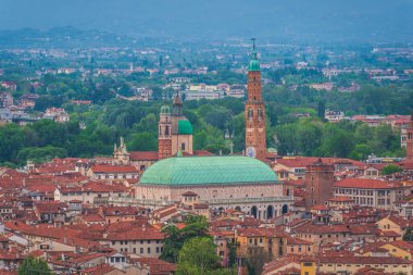 Berico Dağı, Veneto, İtalya, Avrupa, Dünya Mirası Bölgesi 'nden Vicenza Skyline manzarası