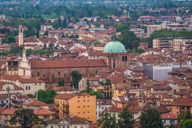 Berico Dağı, Veneto, İtalya, Avrupa, Dünya Mirası Bölgesi 'nden Vicenza Skyline manzarası