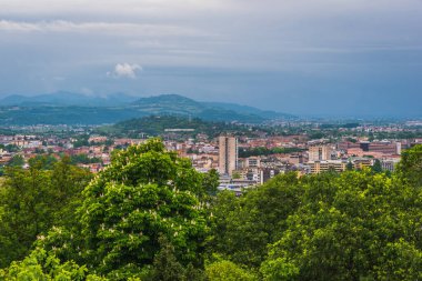 Berico Dağı, Veneto, İtalya, Avrupa, Dünya Mirası Bölgesi 'nden Vicenza Skyline manzarası