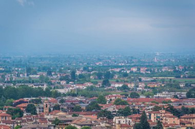 Berico Dağı, Veneto, İtalya, Avrupa, Dünya Mirası Bölgesi 'nden Vicenza Panoraması
