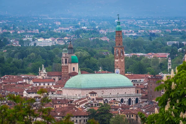 Berico Dağı, Veneto, İtalya, Avrupa, Dünya Mirası Bölgesi 'nden Vicenza Panoraması
