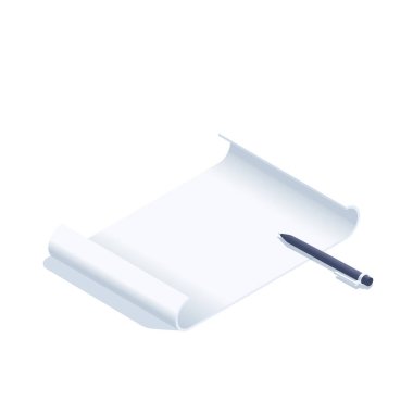 Beyaz arkaplanda izometrik vektör illüstrasyonuName