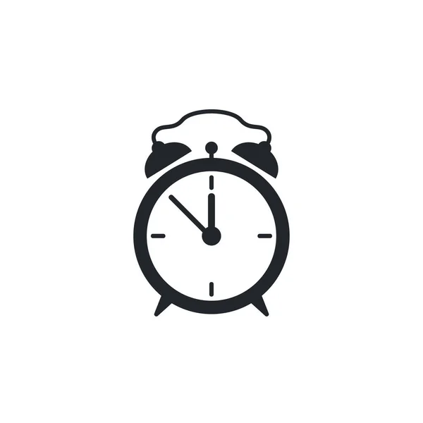 Imagen Vectorial Plana Aislada Sobre Fondo Blanco Icono Reloj Despertador — Archivo Imágenes Vectoriales