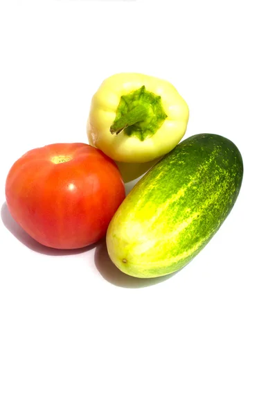 Λαχανικά σε άσπρο φόντο — Φωτογραφία Αρχείου
