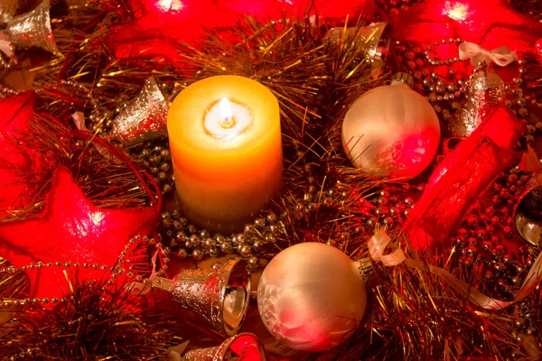 Christmas candle — Stock Photo, Image