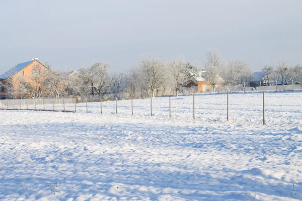 Villaggio invernale — Foto Stock