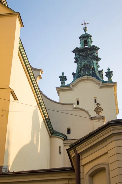 Lights and shadows on old cathedral — Stok fotoğraf