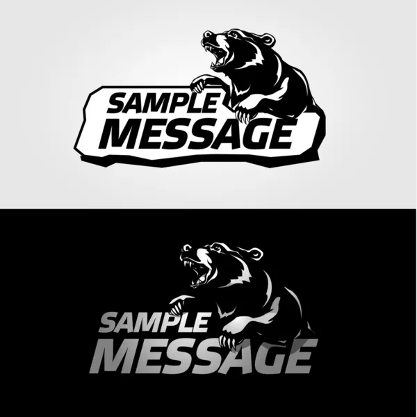 Black bear illustration — Stock Vector © dagadu #5588694