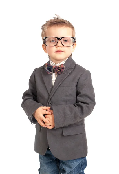 Porträt eines Jungen mit Brille — Stockfoto