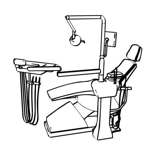 Tandarts van chair — Stockvector