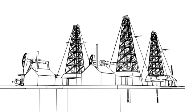 Γρύλοι σκίτσο του πετρελαίου — Διανυσματικό Αρχείο