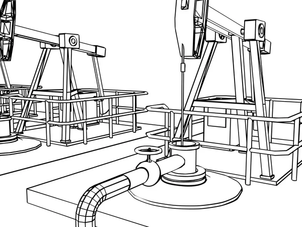 Primer plano de la bomba de aceite — Archivo Imágenes Vectoriales