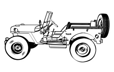 Vintage WWII Amerikan jeep