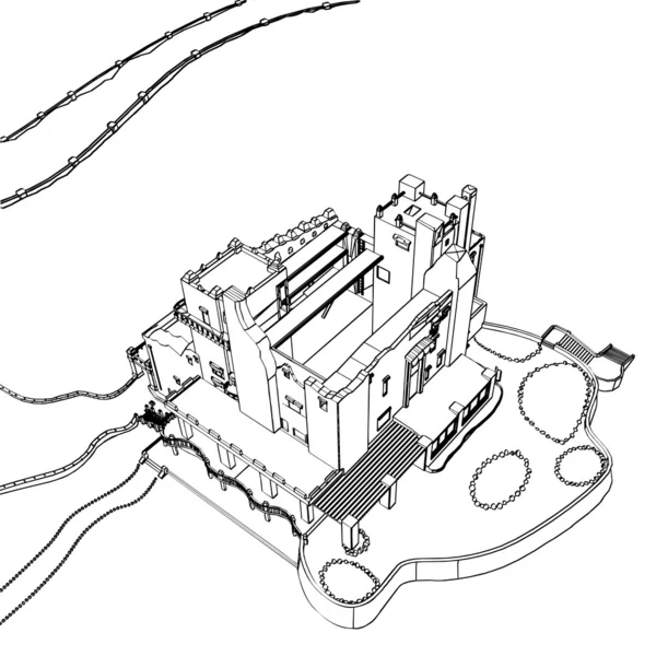Замок будинок — стоковий вектор