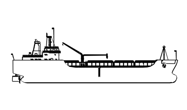 大型タンカー船 — ストックベクタ