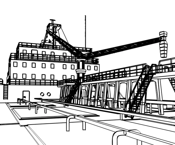 Großes Tankschiff — Stockvektor