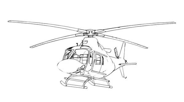 Helicóptero — Vector de stock