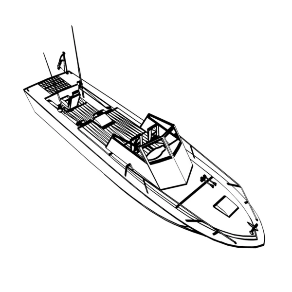 Barca da pesca — Vettoriale Stock