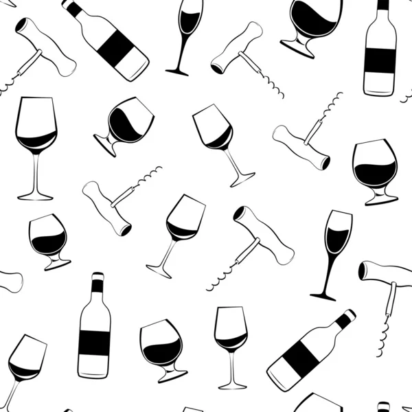 Wine pattern — Stock Vector