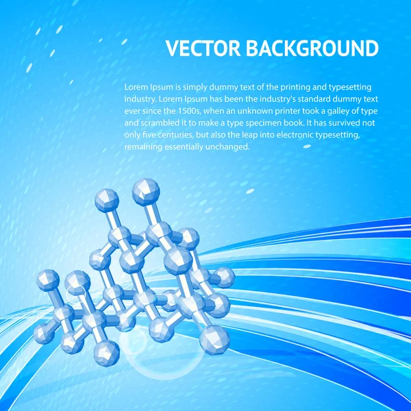 Átomo, molécula . — Vector de stock