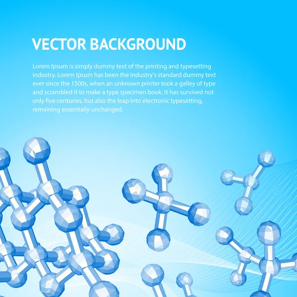 Atom, molekyl. — Stock vektor