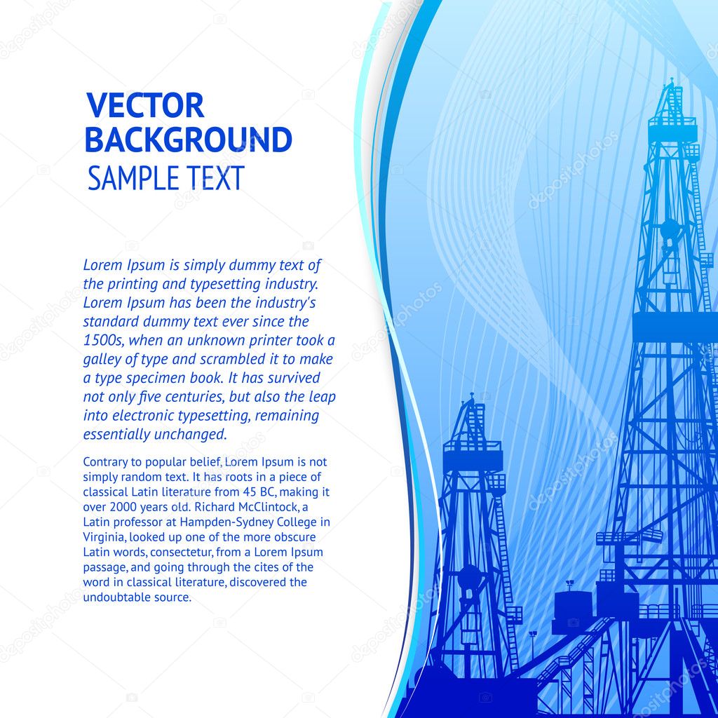 Oil rig banner for your text.