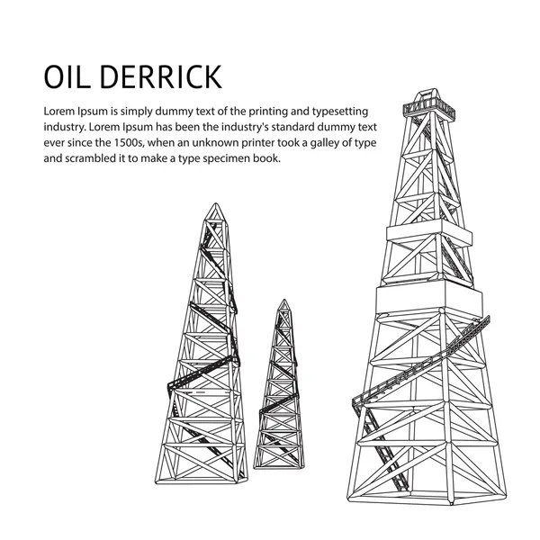 Oil rig backdrop — Stockvector