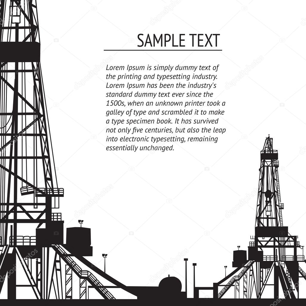 Oil rig banner for your text.