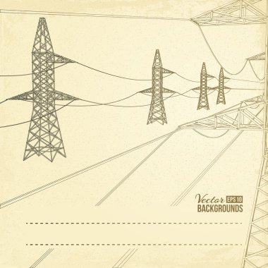 yüksek gerilim direkleri.