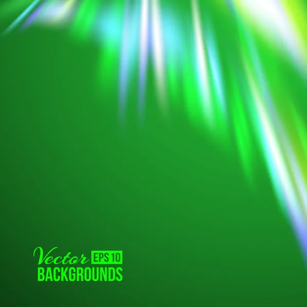 Luces boreales verdes . — Vector de stock