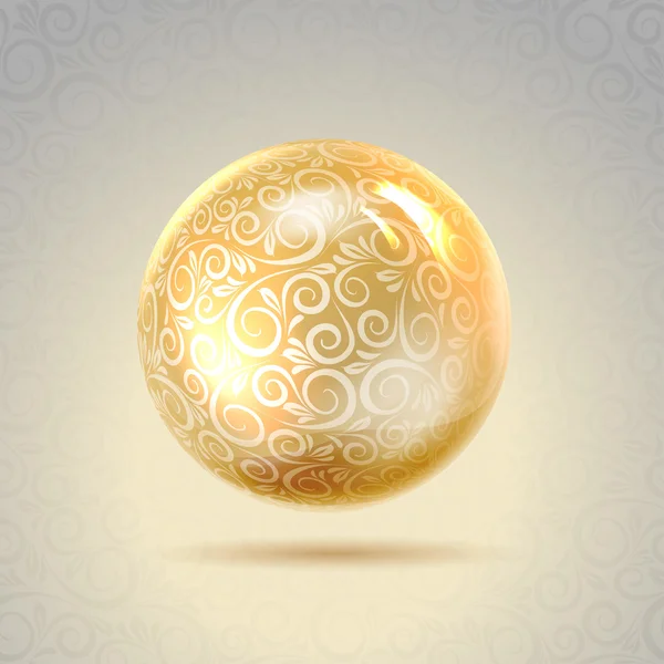 金色闪亮 perl — 图库矢量图片