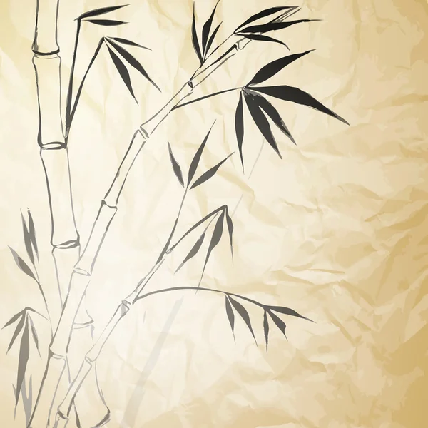 Papel de bambú manchado grunge — Archivo Imágenes Vectoriales