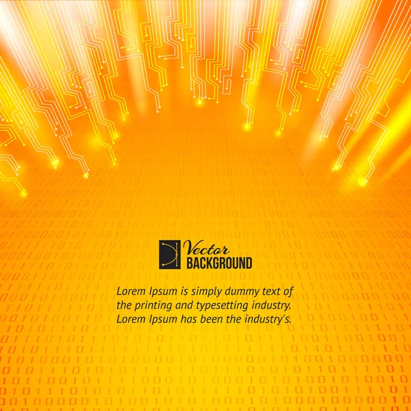 Fondo de luces naranja abstracto. Ilustración vectorial, contiene transparencias, gradientes y efectos . — Vector de stock