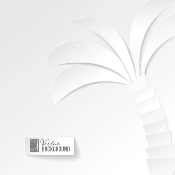 Palme auf weißem Hintergrund — Stockvektor